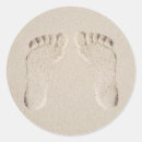 Search for footprints in the sand stickers Coastal