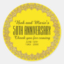 Search for gold 50th anniversary stickers Elegant