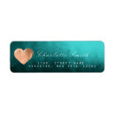 Search for teal heart return address labels Pink