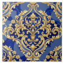 Search for blue damask tiles Gold