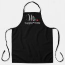 Search for last name aprons Black and white