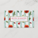 Search for poppy business cards White