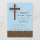 Search for lace christening invitations Blue