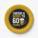 Search for 60th anniversary plates Cheers and beers