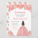 Search for pink brown quinceanera invitations 15th birthday
