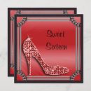 Search for red and silver sweet 16 invitations Teen girl