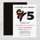 Search for karate birthday invitations Red and black