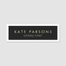 Search for black and gold name tags Retail