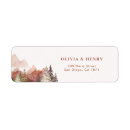 Search for mountain wedding return address labels Pine tree