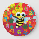 Search for bee happy clocks Illustration
