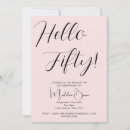 Search for blush pink 50th birthday invitations Trendy