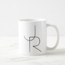 Search for 2 initials mugs Black and white