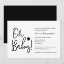 Search for white baby shower invitations Minimal