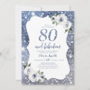 Search for blue and silver birthday invitations Elegant