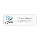 Search for 60th birthday return address labels Elegant birthday party
