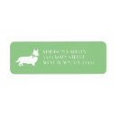 Search for pembroke corgi return address labels Cute