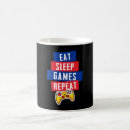 Search for eat sleep game repeat mugs Sports