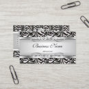 Search for black and silver chrome business cards White