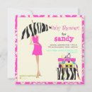 Search for hot pink zebra invitations Baby