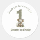Search for bear 1st birthday stickers Thank you