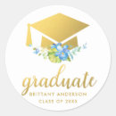 Search for blue and gold graduation stickers College