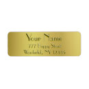 Search for blank gold return address labels Golden