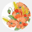 Search for watercolor poppies stickers Red flowers
