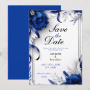 Search for silver wedding save the dates Blue and silver