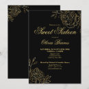 Search for black and gold sweet 16 invitations Daughter