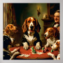 Search for dogs playing poker art Vintage
