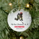Search for fireman christmas tree decorations First responder