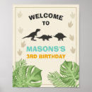 Search for dinosaur welcome signs Boy birthday