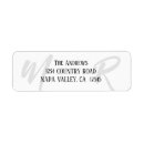 Search for grey and white return address labels Initial