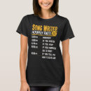 Search for lyricists tshirts Song