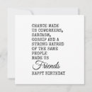 Search for coworker birthday cards Sarcastic