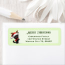 Search for cat christmas return address labels Reindeer