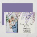 Search for wisteria wedding save the dates Purple