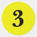 Search for number three stickers Yellow