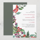 Search for cardinal wedding invitations Red and green