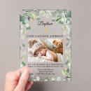 Search for eucalyptus baby christening invitations Gold cross