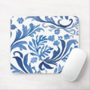 Search for white floral pattern mouse mats Blue