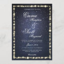 Search for glowing lights wedding invitations Blue
