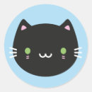 Search for kawaii black cat stickers Cute