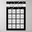 Search for 16 table wedding seating charts Black and white