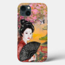 Search for japanese woman iphone cases Cherry blossoms
