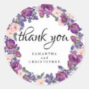 Search for purple flower wedding stickers Thanks