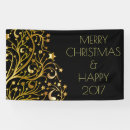 Search for happy new year banners Black and gold