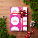Search for pink and white polka dots wrapping paper Birthday
