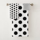 Search for black and white polka dot bath towels Dots