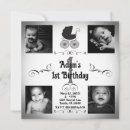 Search for black white 1st birthday invitations Modern